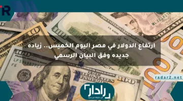 ارتفاع الدولار في مصر اليوم الخميس.. زيادة جديدة وفق البيان الرسمي